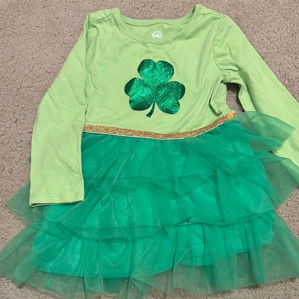 Green Shamrock Kids Costume